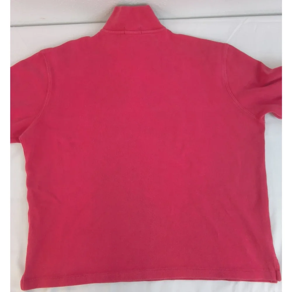 Polo Ralph Lauren 1/4 Zip Sweater Men's XL 100% Cotton Red Blue Pony #W5202